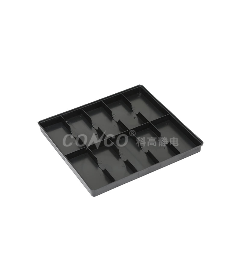 COP-3206 Black ESD Conductive Plastic Tray 322x295x26mm