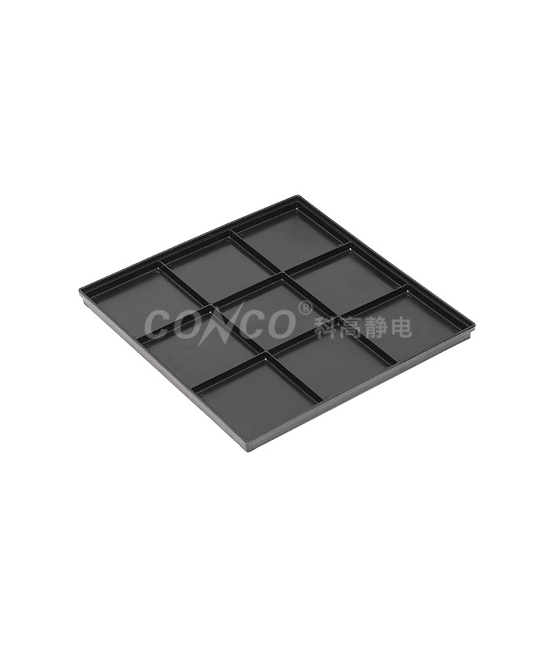 COP-3208 Black Big Plastic Conductive ESD Tray 315x315x15mm