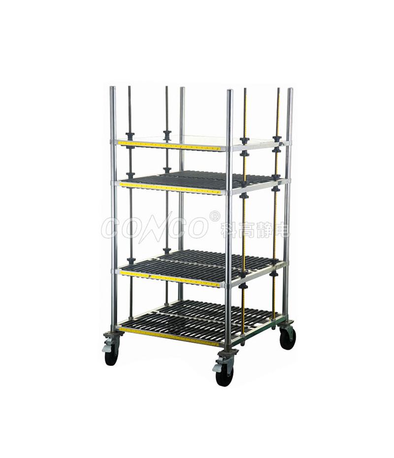 COC-601 ESD PCB Cart Vertical Storage Trolley 715*705*1500mm