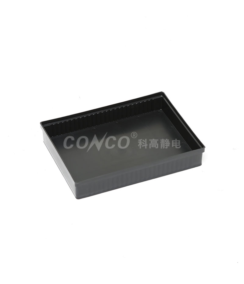 COP-3202 Black Rectangular ESD Tray 225x165x37 mm